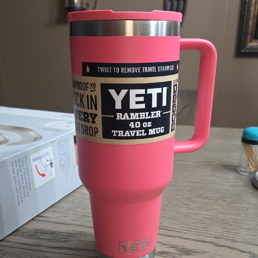 YETI Rambler 40 oz Travel Mug - Pink